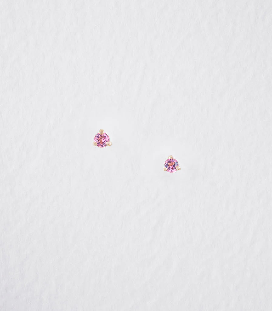 Cocktail Studs | Pink Tourmaline