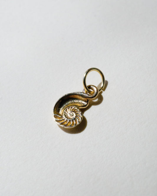Gold Nautilus Charm