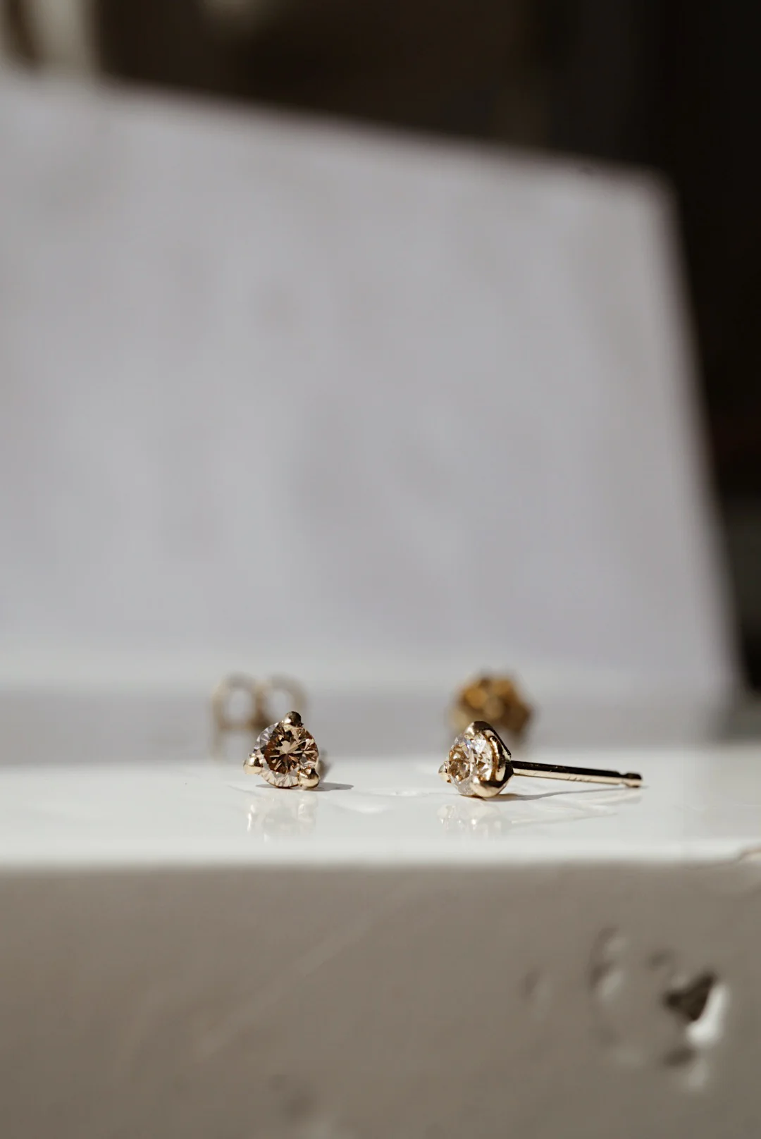 Champagne Diamond Baby Stud