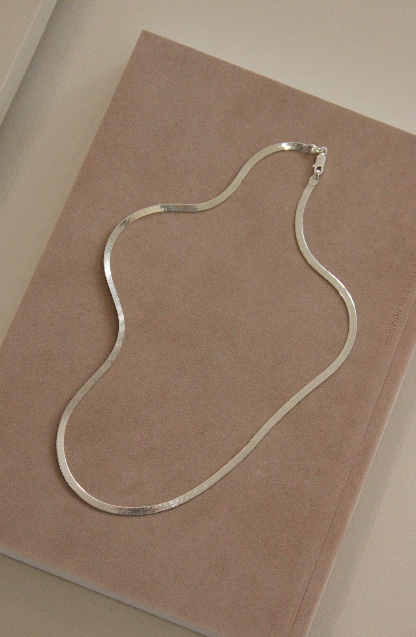 Silver Herringbone Necklace