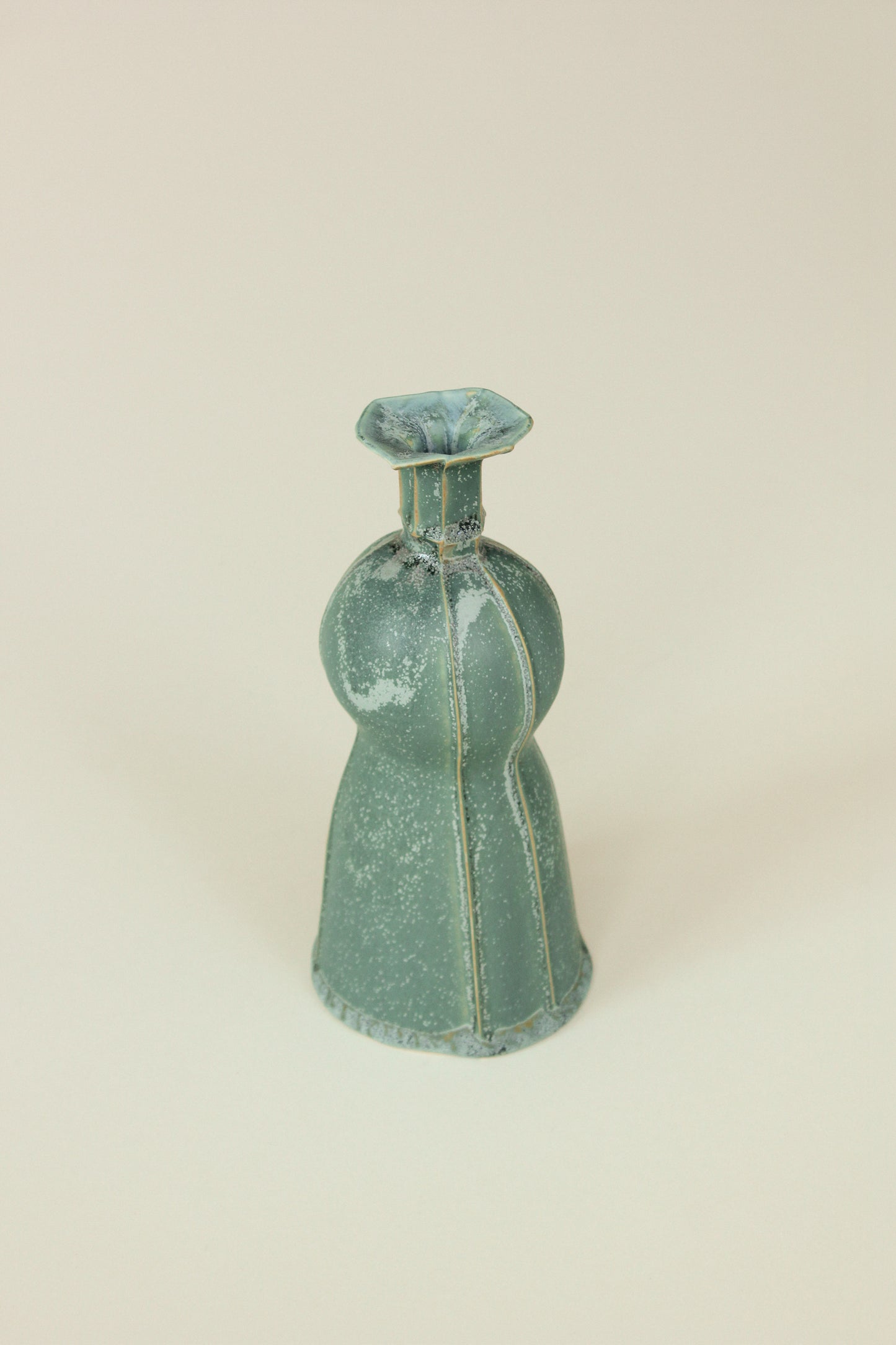 Tall Faceted Vase | Moss