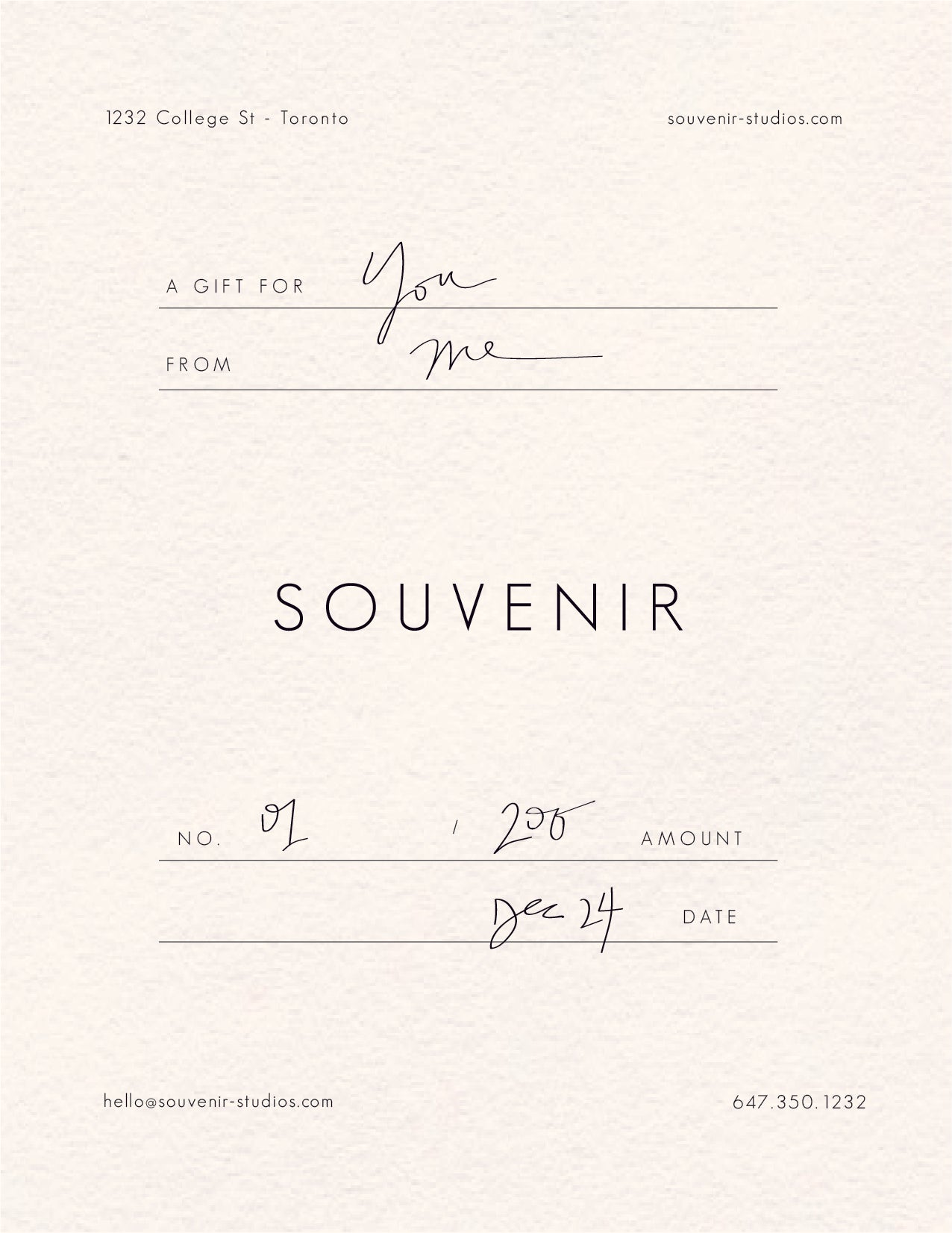 Digital Gift Certificate