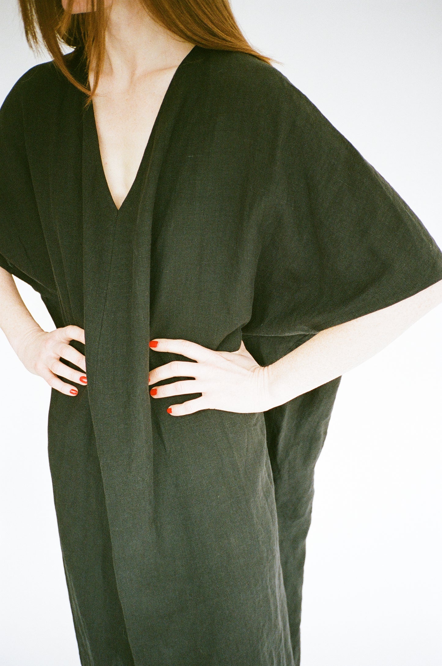 Caftan No. 5 | Black Linen