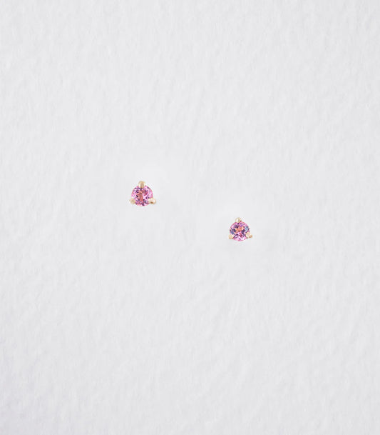 Cocktail Studs | Pink Tourmaline