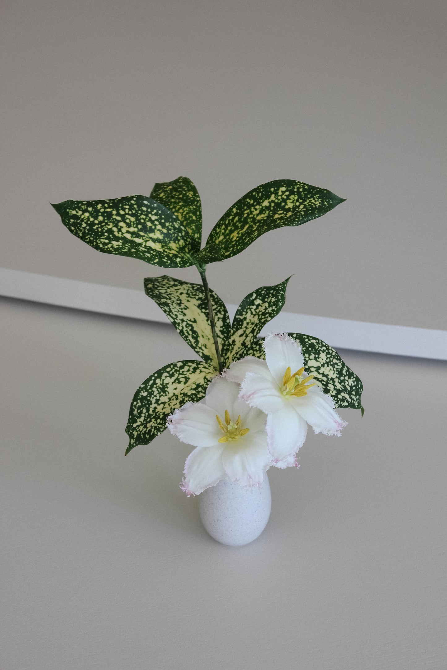 Mother Vessel I | Ceramic Bud Vase with Florals