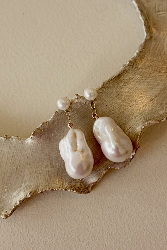 Baroque Pearl Drop Earrings