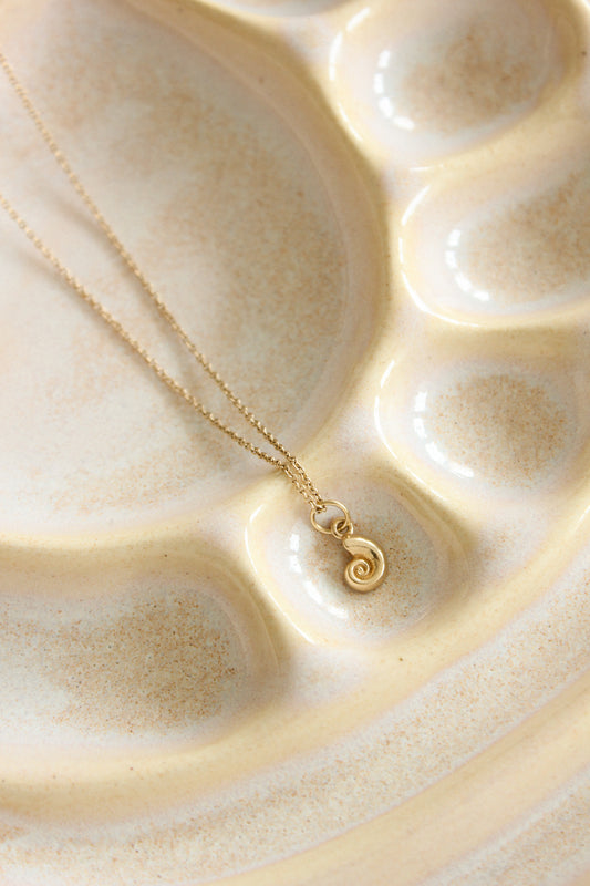 Gold Nautilus Charm