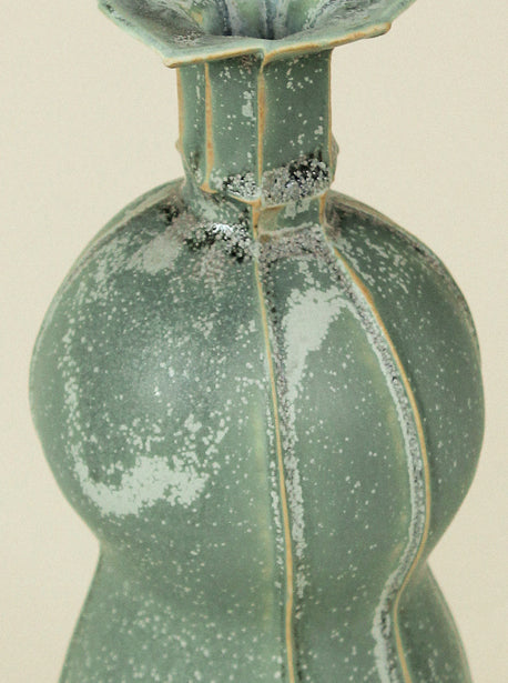 Tall Faceted Vase | Moss