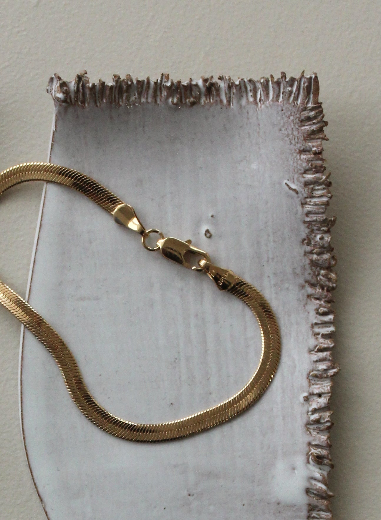 Gold Herringbone Bracelet